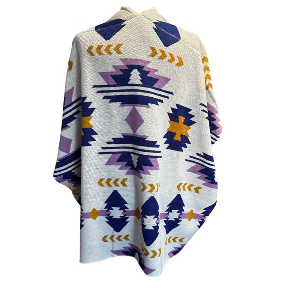 Wrangler Retro Southwestern Poncho Cardigan One Size Fits All - Picture 2 of 6